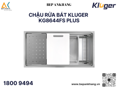 Chậu rửa bát Kluger KG8644FS Plus - Inox 304 Posco - Linen dập nổi chống xước